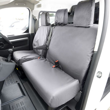 Citroen Dispatch Van  2016+ Tailored  Seat Covers - Three Front Seats Single Base Passenger Seat
