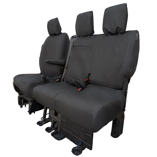 Vauxhall Vivaro Van 2019+ Tailored  Seat Cover - Single Driver & Double Passenger Split Base Seat