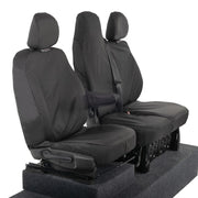 Vauxhall Movano Van 2010-2022 Tailored  Seat Covers - Three Front Seats Folding Middle Seat Two Piece Passenger Base