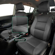 Driver & Passenger Semi-Tailored Leatherette & Memory Foam Seat Covers - Waterproof & Airbag Compatible