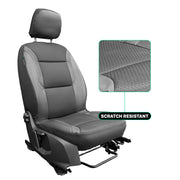 Driver & Passenger Semi-Tailored Leatherette & Memory Foam Seat Covers - Waterproof & Airbag Compatible