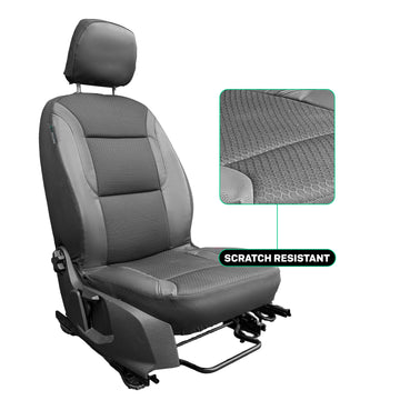 Driver & Passenger Semi-Tailored Leatherette & Memory Foam Seat Covers - Waterproof & Airbag Compatible