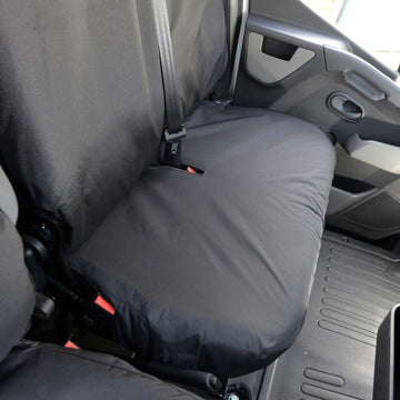 Renault Master Van 2010-2022 Tailored  Seat Covers - Three Front Seats Folding Middle Seat Single Base Seat