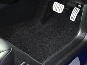 Audi A6 2018-2025 Car Mats // Grey Elite, Black White Stitch Trim, No Heelpad