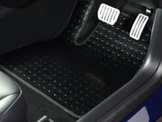 Volkswagen T7 Multi LWB Van 2022+ Van Boot Mat // Odourless Deck Plate Off Road Rubber, Black Trim