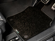 Land Rover Range Rover Sport 2013-2014 Car Mats // Black Elite, Black White Stitch Trim, No Heelpad