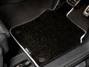 Volvo XC60 2017+ Car Mats (4 clips) // Black Elite, Light Grey Trim, No Heelpad