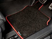 Renault Trafic Crew Cab Van 2023+ Van Mats // Black Elite, Red Trim