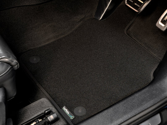 BMW X1 F48 2015-2022 Car Mats // Black Executive, Black Trim, No Heelpad