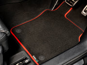 Kia ProCeed 2019+ Car Mats // Black Executive, Red Trim, No Heelpad