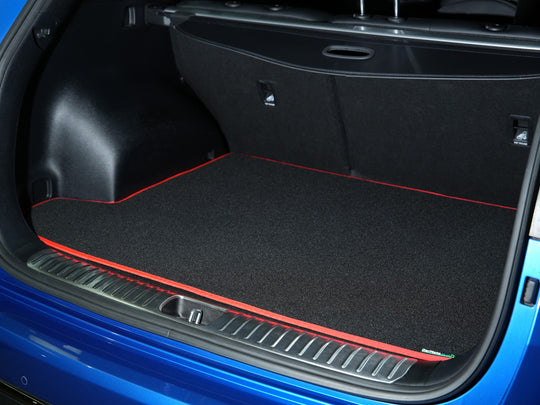 Fiat 500X 2015+ Boot Mat // Black Grand, Red Trim