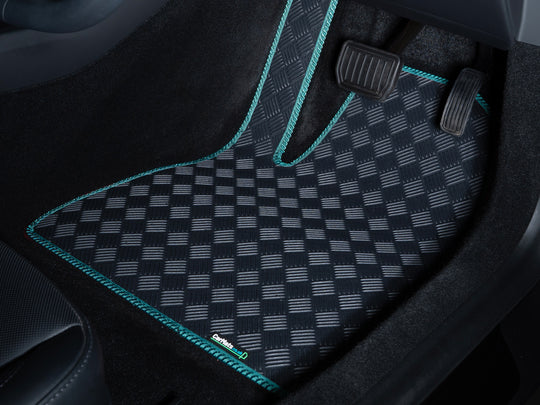 Chery Tiggo 9 PHEV 2025+ 5 Seats Boot Mat // Odourless Deck Plate Off Road Rubber, Green Trim