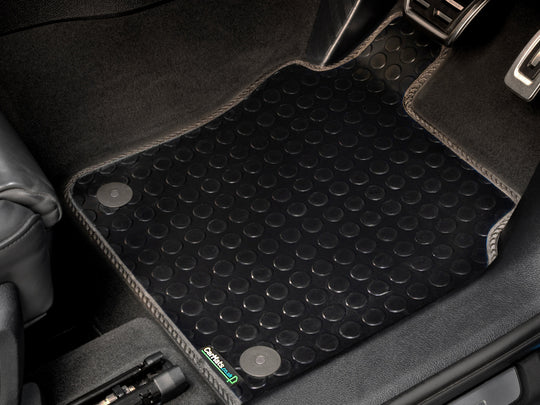Volkswagen Transporter T6 Kombi LWB Van 2015-2019 Van Rear Load Mat // Black Off Road Rubber, Black Trim