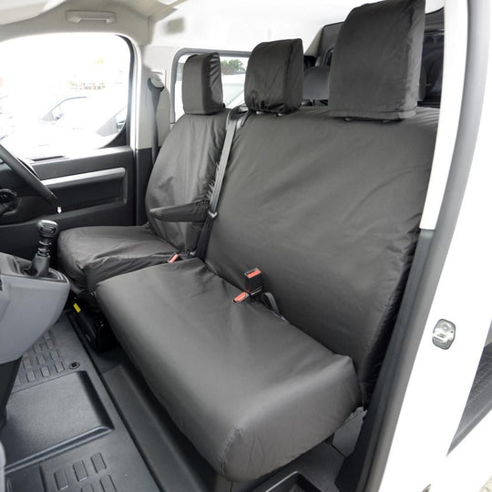 Peugeot Expert Van  2016+ Tailored  Seat Covers - Three Front Seats Single Base Passenger Seat
