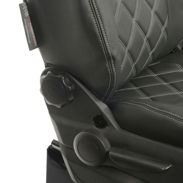 Vauxhall Vivaro Van 2014-2019 No Folding Middle Seat Leatherette Seat Covers - Front