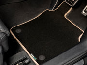 Fiat Ducato Motorhome 2015-2017 Van Mats (with central glove box) // Black Super, Beige Trim